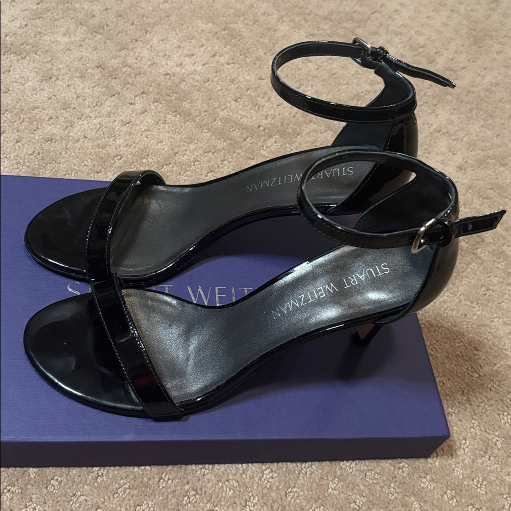 Stuart Weitzman Black Patent Leather Heels - Picture 2 of 7